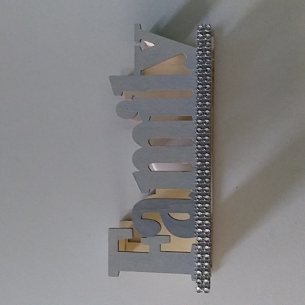 Handmade Family Wood Plaque with Light